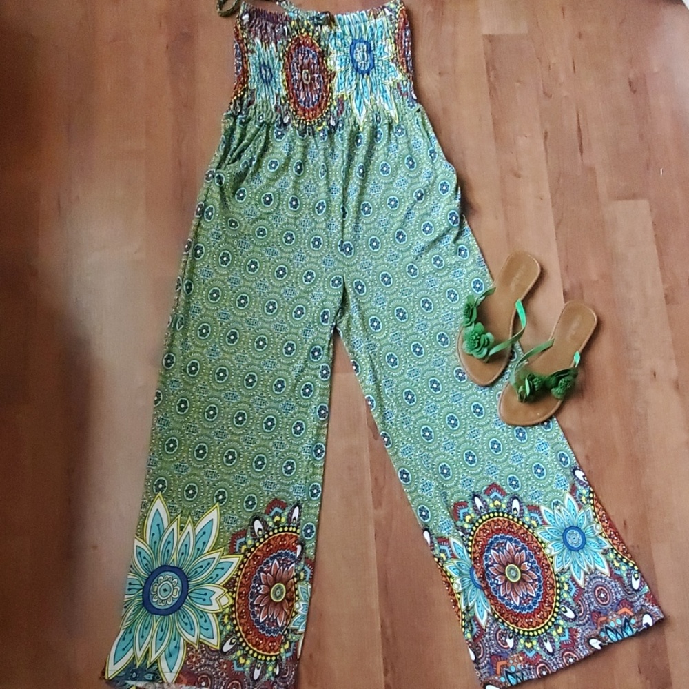 Flare leg jumpsuit